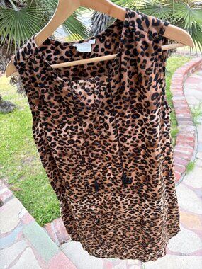 BeachLunchLounge Leopard Print Sleeveless Dress – Size Medium 🐆